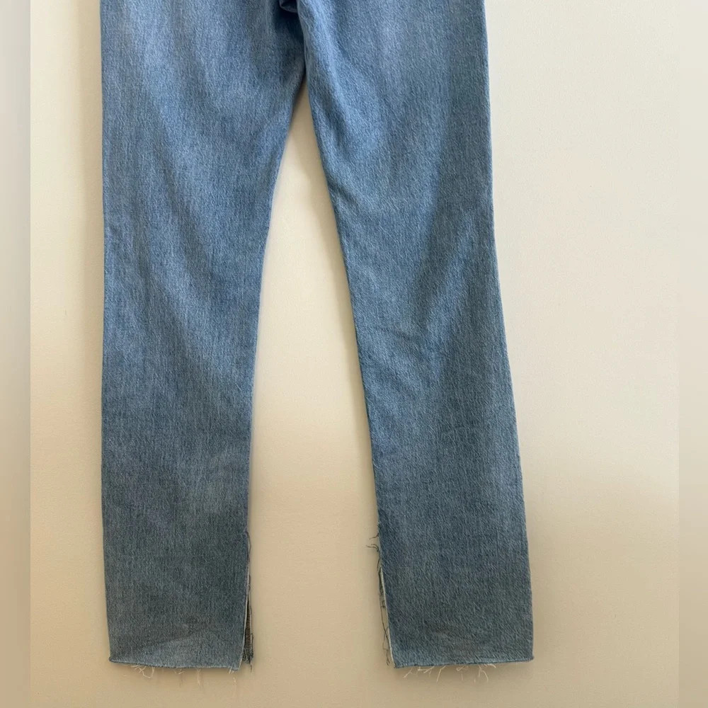ZARA High-Waisted Straight Leg Jeans – Light Wash size 4 - Picture 8 of 12